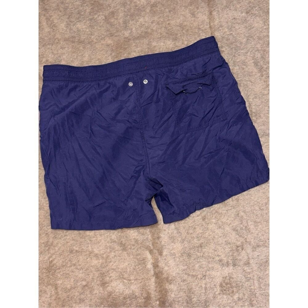 Nice Vintage Polo Ralph Lauren NAVY BLUE WITH  red LOGO swim Shorts - large Good - Picture 5 of 7